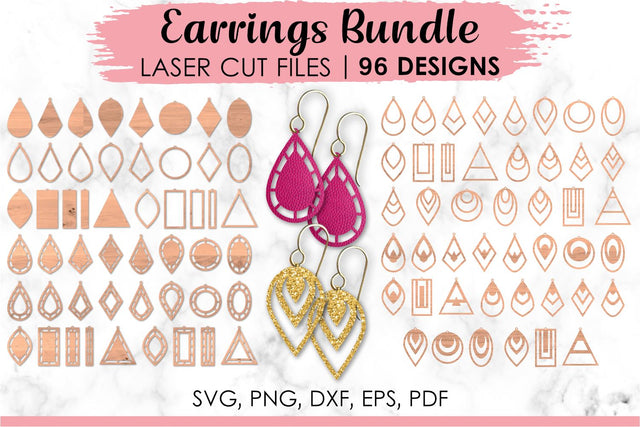 Earrings SVG, Glowforge Earrings, Laser Cut Earrings, Glowforge SVG, Earrings Laser Cut, Laser Cut Files,Geometric Earrings, Earrings Bundle, Earrings Template, Jewelry SVG. Laser Cut File for Glowforge and Laser Cutting Machines SVG KatineDesign 
