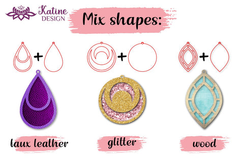 Earrings SVG, Glowforge Earrings, Laser Cut Earrings, Glowforge SVG, Earrings Laser Cut, Laser Cut Files,Geometric Earrings, Earrings Bundle, Earrings Template, Jewelry SVG. Laser Cut File for Glowforge and Laser Cutting Machines SVG KatineDesign 