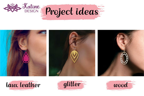 Earrings SVG, Glowforge Earrings, Laser Cut Earrings, Glowforge SVG, Earrings Laser Cut, Laser Cut Files,Geometric Earrings, Earrings Bundle, Earrings Template, Jewelry SVG. Laser Cut File for Glowforge and Laser Cutting Machines SVG KatineDesign 