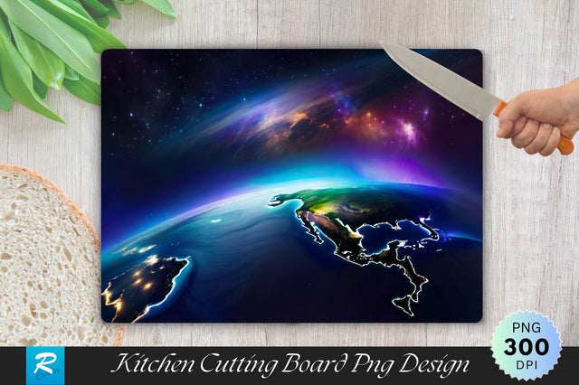 Earth At Night Cutting Board sublimation Cutting Board Sublimation Regulrcrative 