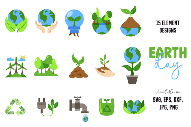 Earth Day Bundle Elements SVG dapiyupi store 