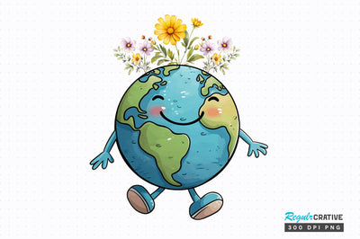Earth day clipart Sublimation Design Sublimation Regulrcrative 