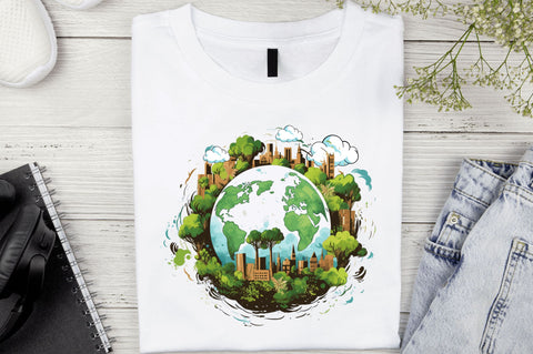 Earth day clipart Sublimation Design SVG Regulrcrative 