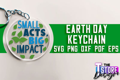 Earth Day Keychain SVG Design | Earth SVG Quotes | Keychain Design SVG The T Store Design 