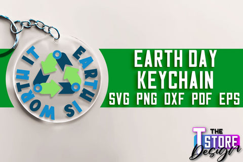 Earth Day Keychain SVG Design | Earth SVG Quotes | Keychain Design SVG The T Store Design 