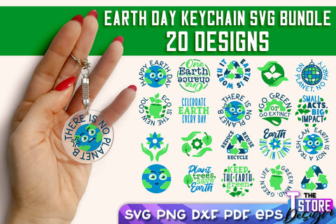 Earth Day Keychain SVG Design | Earth SVG Quotes | Keychain Design SVG The T Store Design 
