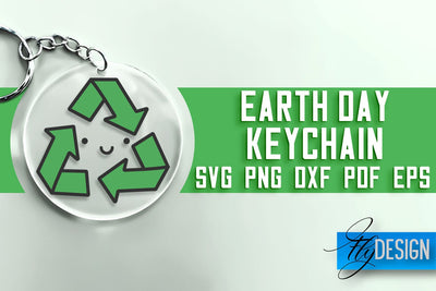 Earth Day Keychain SVG | Earth Day SVG Quotes | SVG File SVG Fly Design 