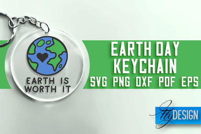 Earth Day Keychain SVG | Earth Day SVG Quotes | SVG File SVG Fly Design 