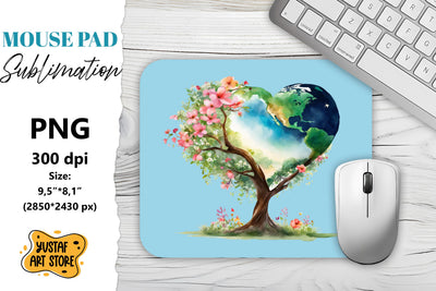 Earth Day mouse pad sublimation. Sublimation Yustaf Art Store 
