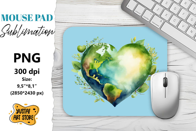 Earth Day mouse pad sublimation. Sublimation Yustaf Art Store 