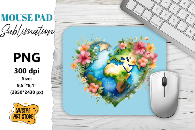 Earth Day mouse pad sublimation. Sublimation Yustaf Art Store 