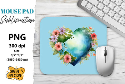Earth Day mouse pad sublimation. Sublimation Yustaf Art Store 