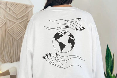 Earth in Woman Hands Svg file, Earth Svg, World with hands Svg, World Svg, Earth day shirt svg, Save the earth digital file, Earth shirt Svg SVG DesignDestine 