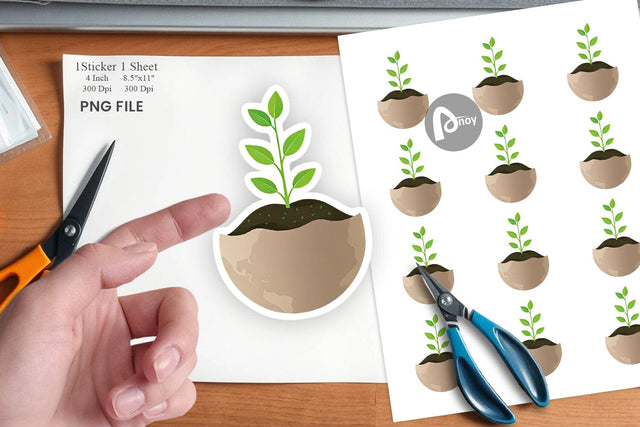 Earth Seedling Sticker Sublimation artnoy 