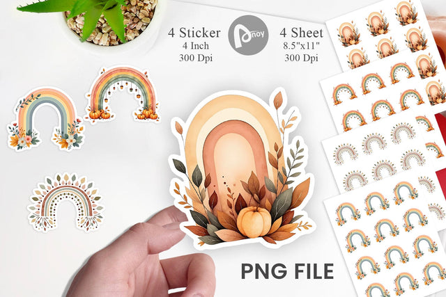 Earthy Boho Fall Sticker Sublimation artnoy 