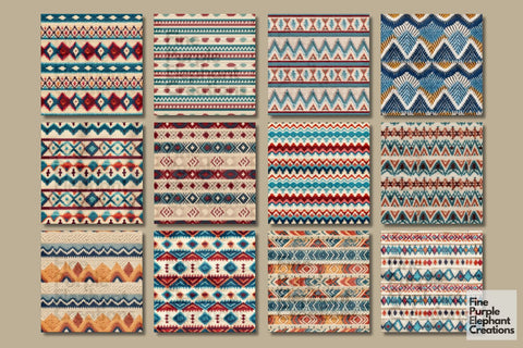 Earthy Boho Knit Fabric Texture Sublimation Digital Pattern Fine Purple Elephant Creations 