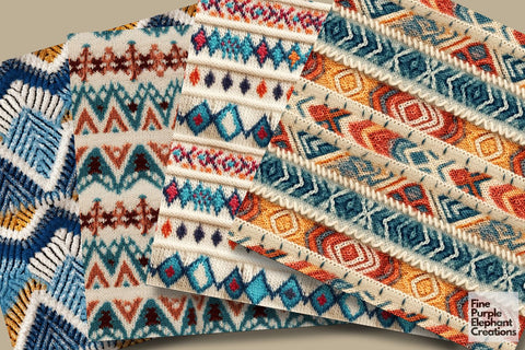 Earthy Boho Knit Fabric Texture Sublimation Digital Pattern Fine Purple Elephant Creations 