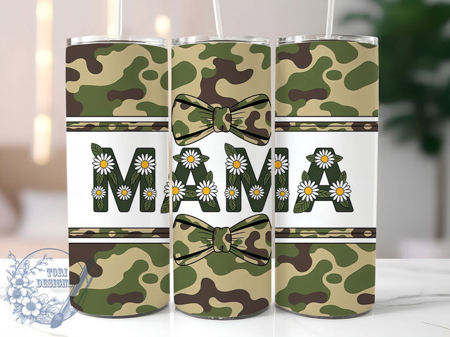 Earthy Mama Nature 20oz Tumbler, Sublimation Gift, Earthy Mama Mug, 20oz Tumbler Design, Green Brown Pattern, Mom Appreciation Theme, Nature Wrap Sublimation ToriDesigns 