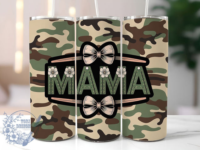 Earthy Mama Nature 20oz Tumbler, Sublimation Gift, Earthy Mama Mug, 20oz Tumbler Design, Green Brown Pattern, Mom Appreciation Theme, Nature Wrap Sublimation ToriDesigns 
