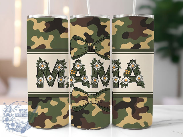 Earthy Mama Nature 20oz Tumbler, Sublimation Gift, Earthy Mama Mug, 20oz Tumbler Design, Green Brown Pattern, Mom Appreciation Theme, Nature Wrap Sublimation ToriDesigns 