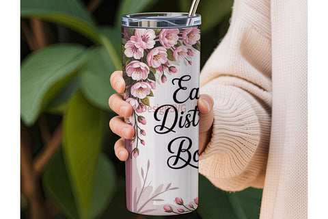 Easily Distracted by Books 20oz Tumbler Sublimation DesignSVG 