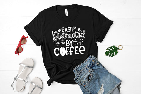 Easily Distracted by Coffee - Sarcastic Saying SVG SVG CraftLabSVG 