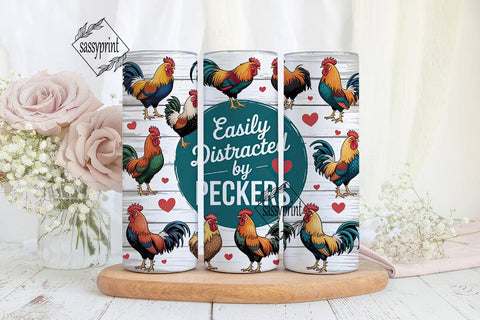 Easily Distracted by Peckers 20oz Sublimation sassyprint 
