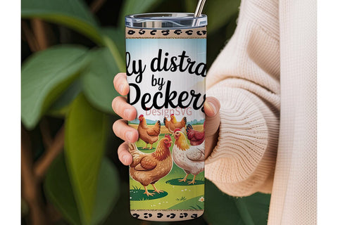 Easily Distracted by Peckers Tumbler Sublimation DesignSVG 