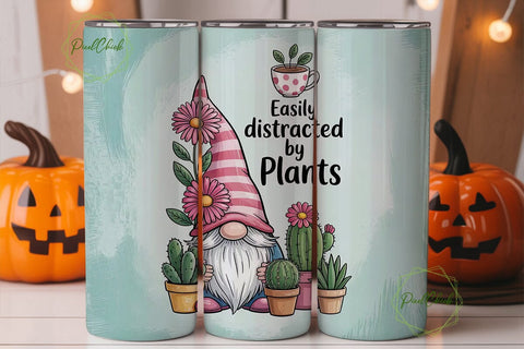 Easily Distracted By Plants 20oz Tumbler Sublimation PixelChick 
