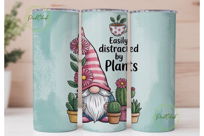 Easily Distracted By Plants 20oz Tumbler Sublimation PixelChick 