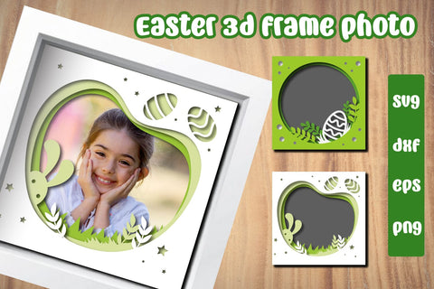 Easter 3D layered photo frame SVG dadan_pm 