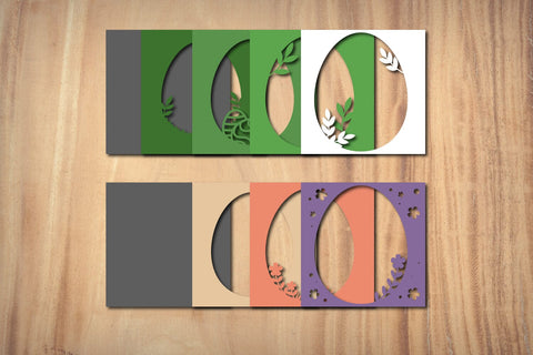 Easter 3D layered photo frame svg, dxf, eps, png 3D Paper dadan_pm 