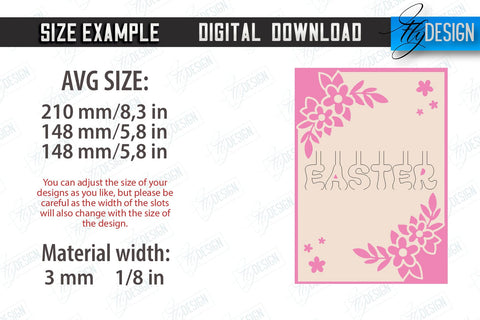 Easter 3D Paper Card | Pop Up Easter Card | Happy Easter | Easter Bunny | Spring Design | SVG File SVG Fly Design 