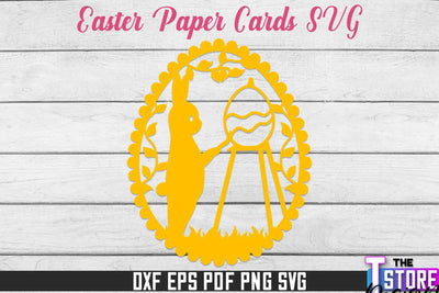 Easter 3d Paper Card SVG | Easter Design | SVG File SVG The T Store Design 