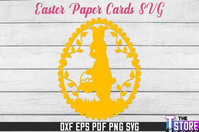 Easter 3d Paper Card SVG | Easter Design | SVG File SVG The T Store Design 