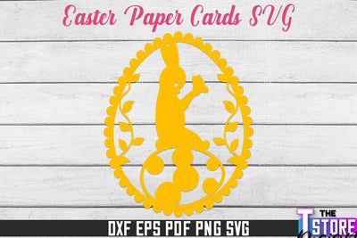 Easter 3d Paper Card SVG | Easter Design | SVG File SVG The T Store Design 