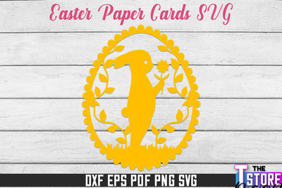 Easter 3d Paper Card SVG | Easter Design | SVG File SVG The T Store Design 