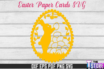 Easter 3d Paper Card SVG | Easter Design | SVG File SVG The T Store Design 