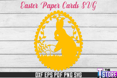 Easter 3d Paper Card SVG | Easter Design | SVG File SVG The T Store Design 