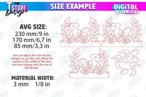 Easter Accordion Sign | Happy Easter | Easter Design | Home Décor | CNC File SVG The T Store Design 