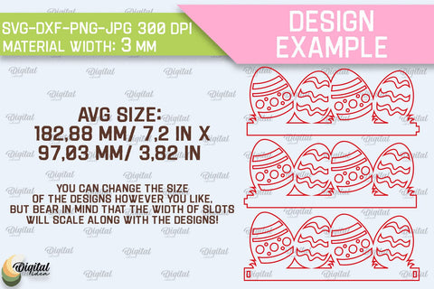 Easter Accordion Sign SVG Bundle. 3D Easter Decor Laser Cut SVG Evgenyia Guschina 