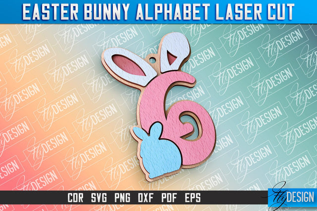 Easter Alphabet Laser Cut | Easter Bunny Design | CNC Files SVG Fly Design 