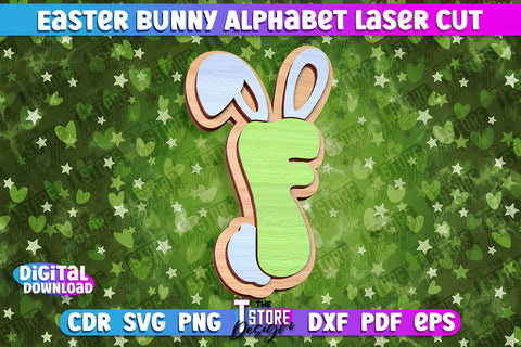Easter Alphabet Laser Cut | Easter Design | CNC Files SVG The T Store Design 