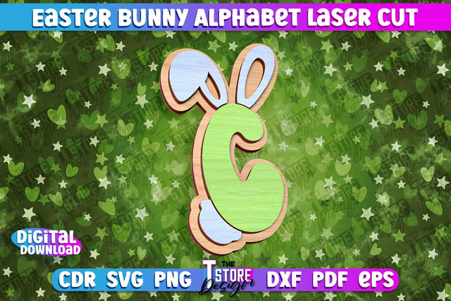 Easter Alphabet Laser Cut | Easter Design | CNC Files SVG The T Store Design 