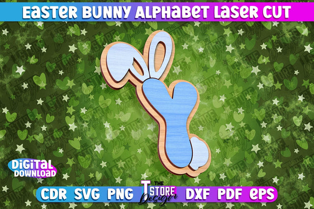 Easter Alphabet Laser Cut | Easter Design | CNC Files SVG The T Store Design 
