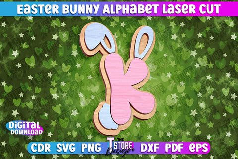 Easter Alphabet Laser Cut | Easter Design | CNC Files SVG The T Store Design 