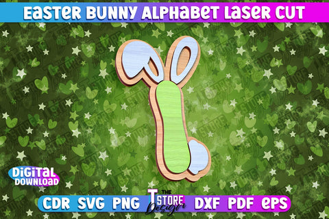 Easter Alphabet Laser Cut | Easter Design | CNC Files SVG The T Store Design 