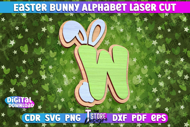 Easter Alphabet Laser Cut | Easter Design | CNC Files SVG The T Store Design 