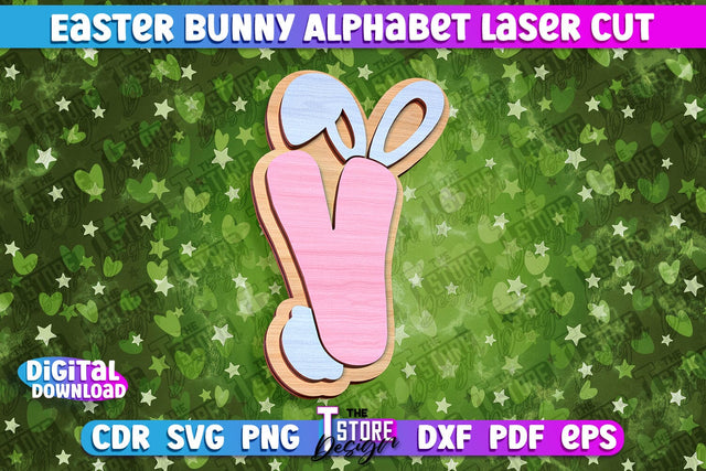 Easter Alphabet Laser Cut | Easter Design | CNC Files SVG The T Store Design 