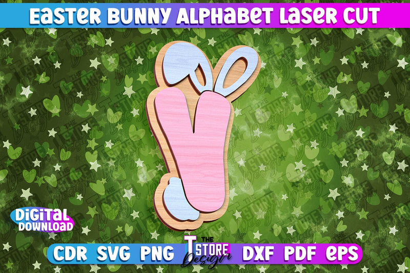 Easter Alphabet Laser Cut | Easter Design | CNC Files SVG The T Store Design 
